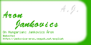 aron jankovics business card